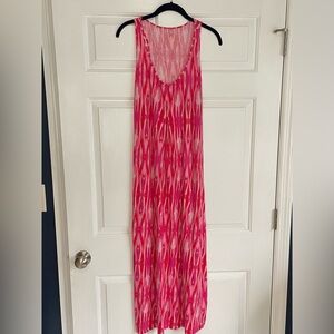 Tie Dye Maxi Dress Hot Pink